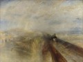 Pluie à la vapeur et accélère le Turner du paysage Great Western Railway